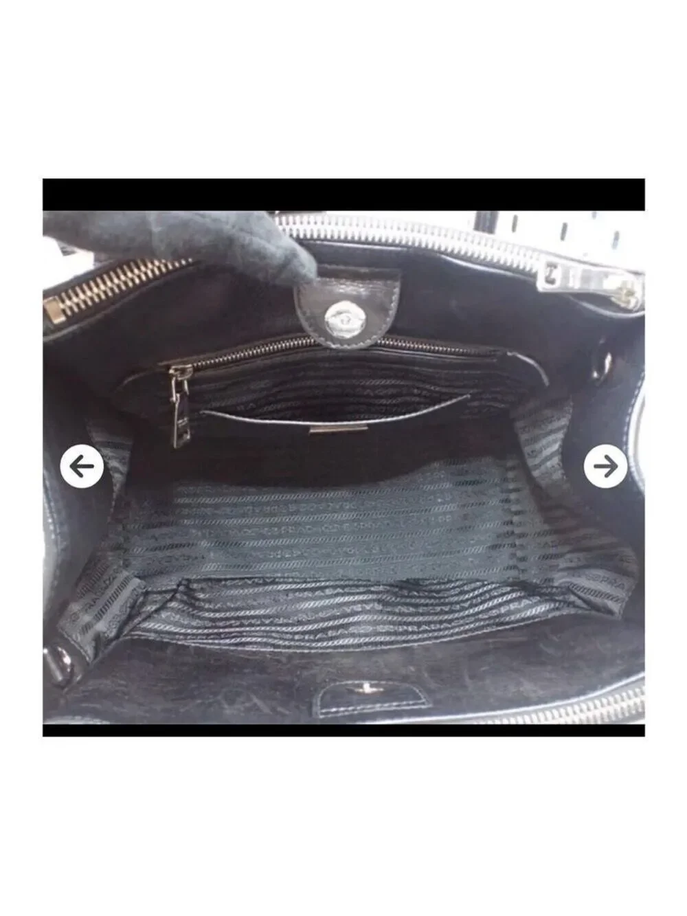 Prada Black Saffron Leather Galleria Satchel